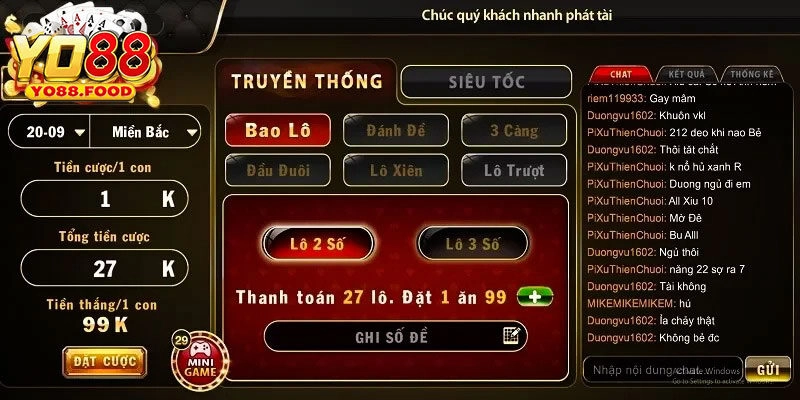 Giới thiệu sảnh cược xổ số Yo88